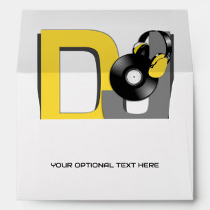Custom Text Music DJ Envelope