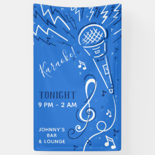 Custom Text Music Microphone banner