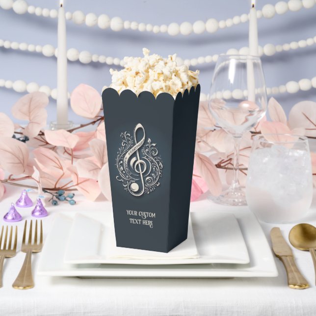 Custom Text Musical Clef Note Favour Box (Wedding)