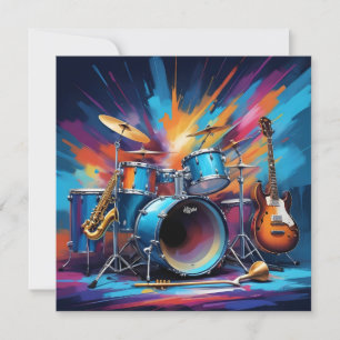 Custom Text Musical Instruments Card