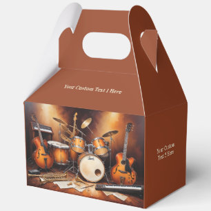 Custom Text Musical Instruments Favour Box