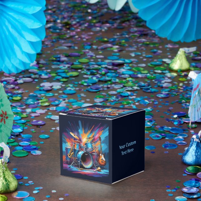 Custom Text Musical Instruments Favour Box (Party)