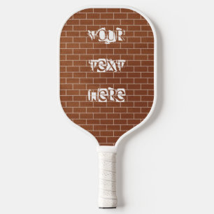Custom Text Name Brick Wall Pickleball Paddle