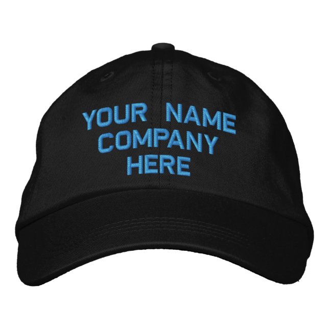 Custom Text Name Colour Hats Your Embroidered Caps (Front)