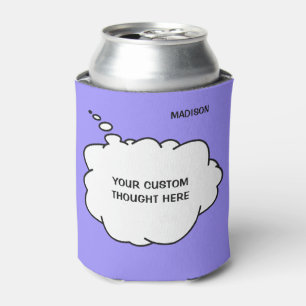 Custom Text, Name & Colour Thought Bubble Can Cooler