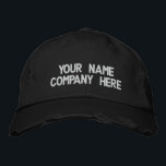 Custom Text Name Colours Embroidered Hat<br><div class="desc">Your Colours and Font Promotional Cap - Add Your Text - Name - Company / Number / Letter / Slogan - Tagline / or Website , Phone , E-mail , Social Media Handle , Address , Logo - Photo / more - Choose Your Colour / Size / Font - Make...</div>