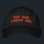 Custom Text Name Embroidered Baseball Cap<br><div class="desc">Easy Personalised Promotional Cap - Add Your Text - Name - Company / Number / Letter / Slogan - Tagline / or Website , Phone , E-mail , Social Media Handle , Address , Logo - Photo / more - Choose Your Colour / Size / Font - Make your unique...</div>