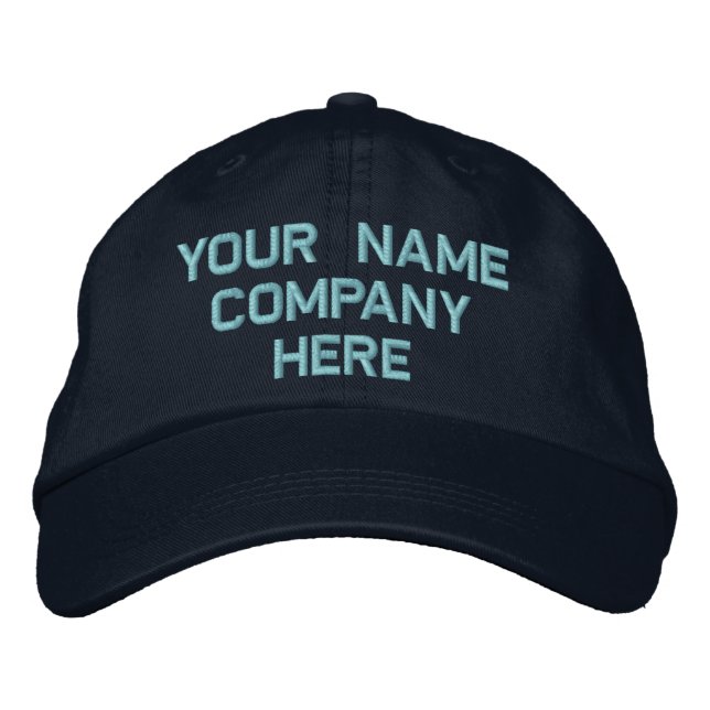 Custom Text Name Embroidered Baseball Cap Gift (Front)