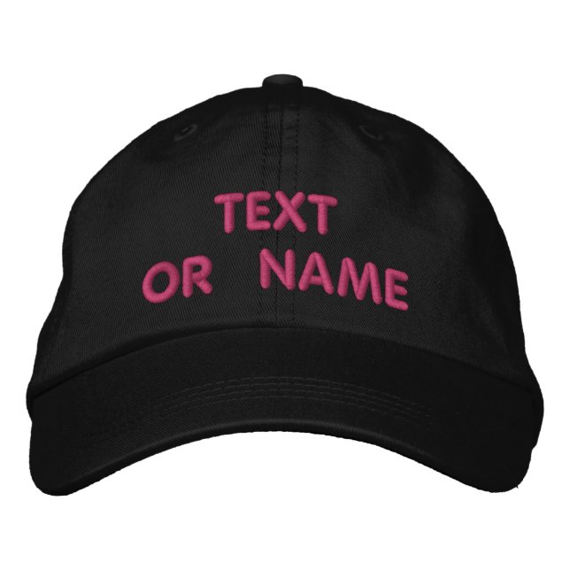 Custom Text Name Hat Your Embroidered Baseball Cap (Front)