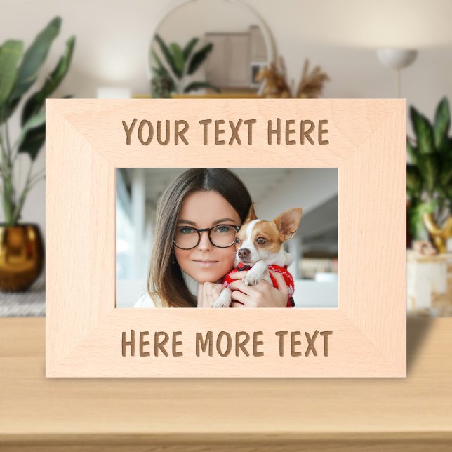 Custom Text Name Laser Etched Picture Frame (Creator Uploaded)