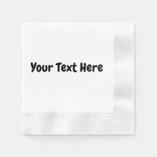 Custom Text Napkin