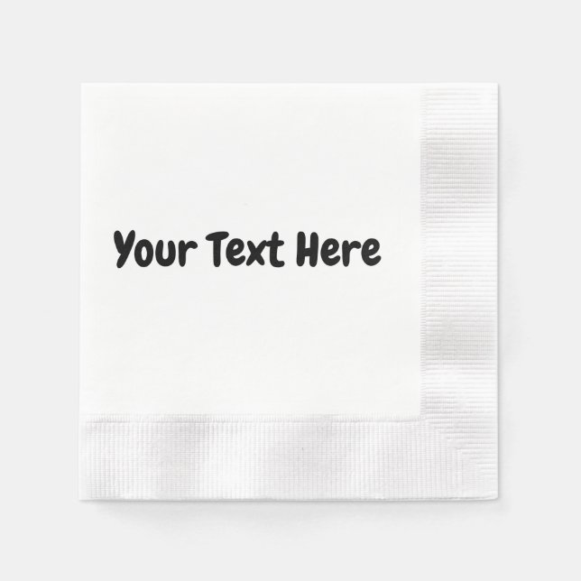 Custom Text  Napkin (Front)