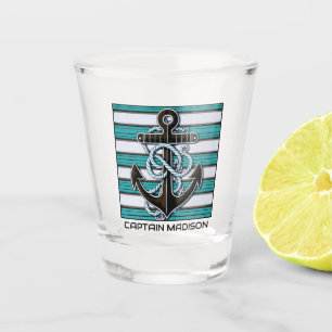 Custom Text Nautical Anchor Shot Glass