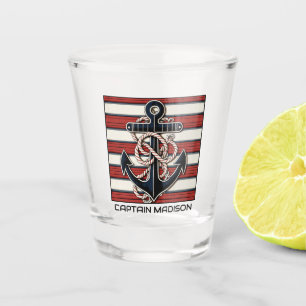Custom Text Nautical Anchor Shot Glass