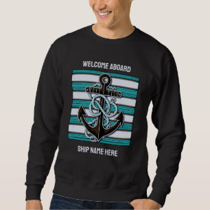 Custom Text Nautical Anchor Sweatshirt
