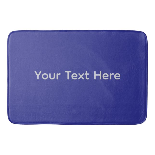 Custom Text Navy Blue | Personalised Welcome  Bath Mat (Front)