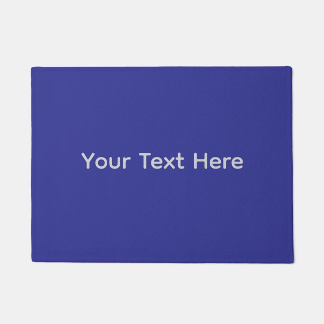 Custom Text Navy Blue | Personalised Welcome  Doormat (Front)