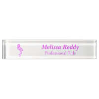 Custom text neon pink flamingo business logo