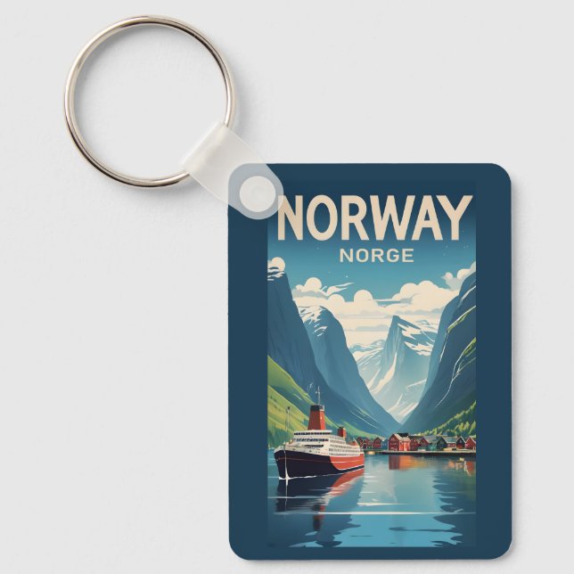 Custom Text Norway Key Ring (Front)