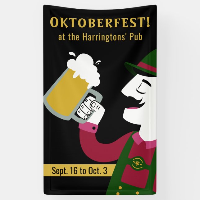 Custom Text Oktoberfest banner (Vertical)