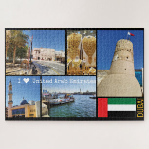 Custom text,  old Dubai, Deira Jigsaw Puzzle