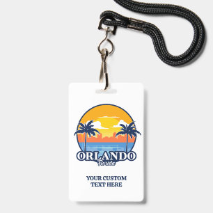 Custom Text Orlando Florida ID Badge