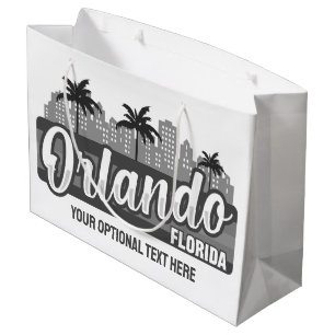 Custom Text Orlando Florida Large Gift Bag