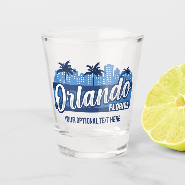 Custom Text Orlando Florida Shot Glass (Front)