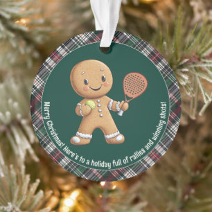 🎾🎄Custom text,  Padel Powered Christmas Ornament