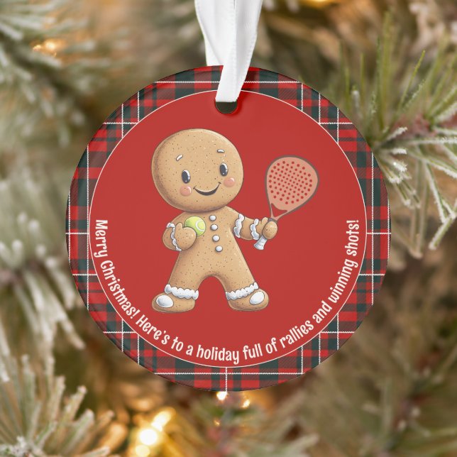 🎾🎄Custom text,  Padel Powered Christmas Ornament (Tree)