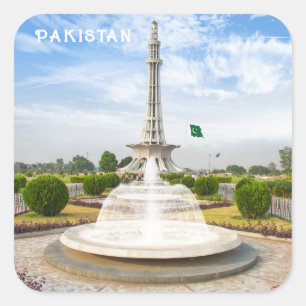 Custom Text Pakistan Square Sticker