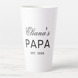 Custom Text Papa Latte Mug Gift Personalised Desig