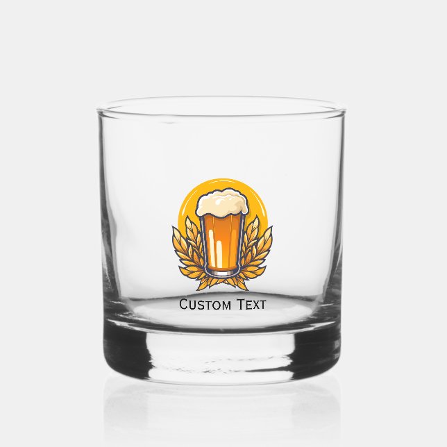 Custom Text Party Whiskey Glass (Front)