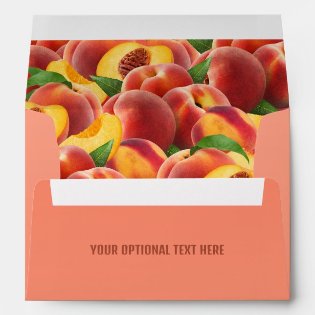 Custom Text Peaches Envelope (Back (Bottom))