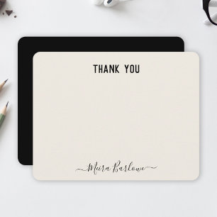 CUSTOM TEXT Personal Modern Script Calligraphy Card