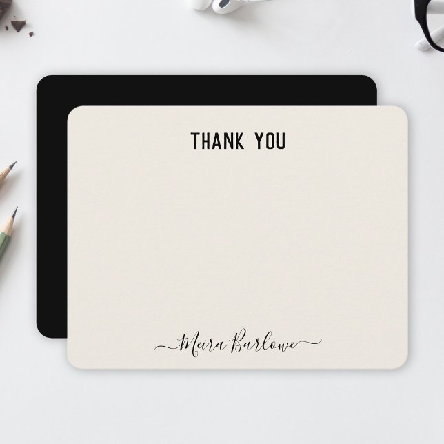 CUSTOM TEXT Personal Modern Script Calligraphy Card (Creator Uploaded)