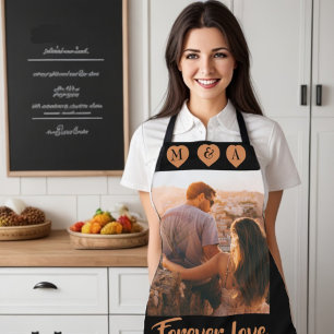 Custom text personalised photo print T-Shirt Apron