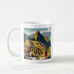 Custom Text Peru Machu Picchu Coffee Mug