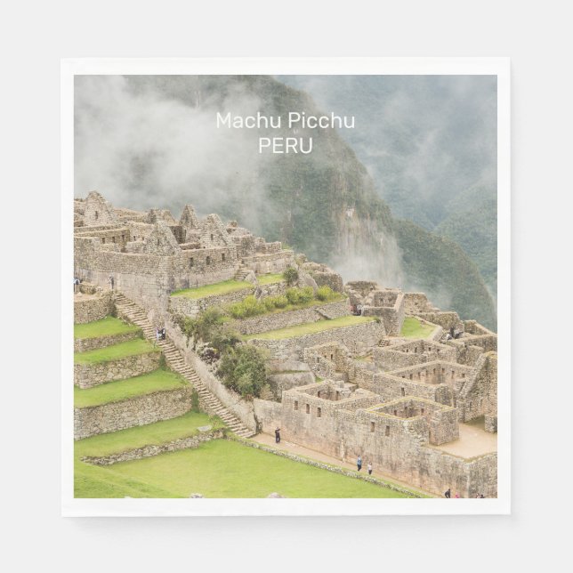 Custom Text Peru Machu Picchu Napkin (Front)