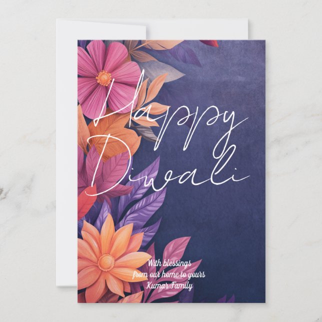 Custom text Petals & Prayers card (Front)