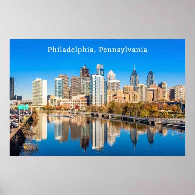 Custom Text Philadelphia Pennsylvania Poster (Front)