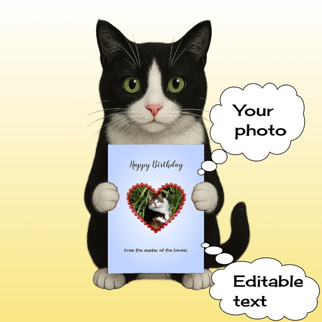 Custom text photo birthday from pet card (Creator Uploaded)