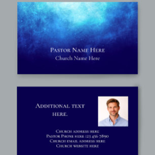 Custom Text & Photo Christian Church Pastor Business Card