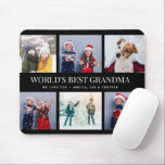 Custom Text Photo Collage WORLD'S BEST GRANDMA Mouse Pad<br><div class="desc">WORLD'S BEST GRANDMA! Modern family keepsake,  this custom text photo collage design makes a beautiful display for your favourite pictures of children,  grandchildren,  weddings,  or any other special occasion. Great gift for grandparents! 2 lines of fully customisable text.</div>