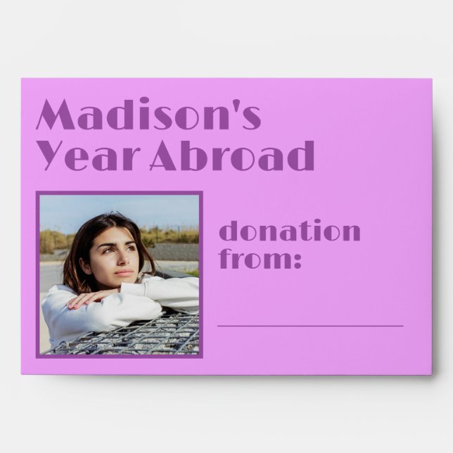 Custom Text & Photo Donation Envelope (Front)