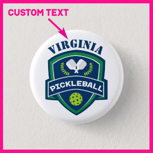 Custom text Pickleball  3 Cm Round Badge