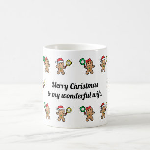 Custom text Pickleball Christmas  Coffee Mug