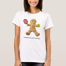 Custom text Pickleball Gingerbread Cheer