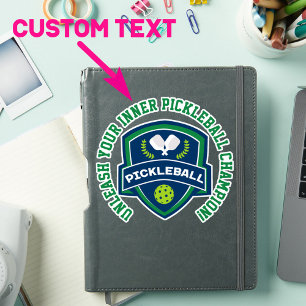 Custom text Pickleball green and blue