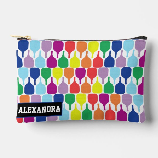 Custom text pickleball Paddle Pop Accessory Pouch (Front)